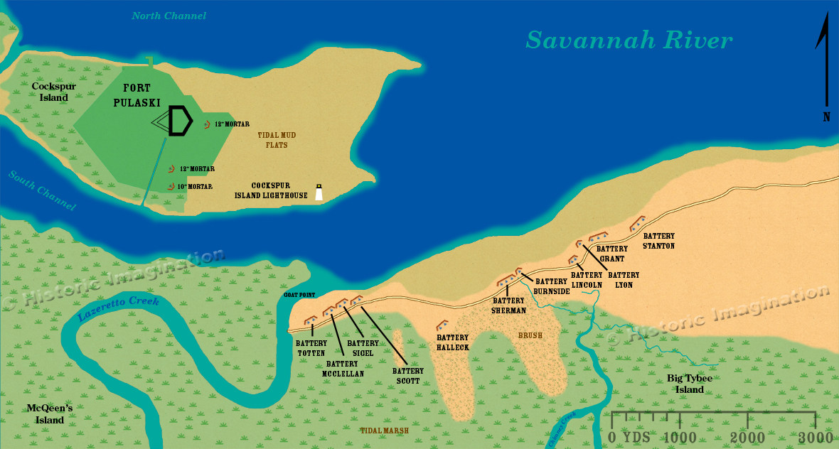 fort pulaski area map