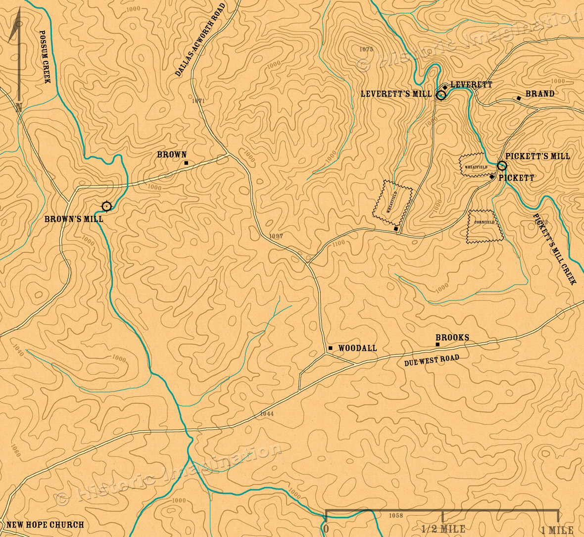 Pickett's Mill Campaign Map